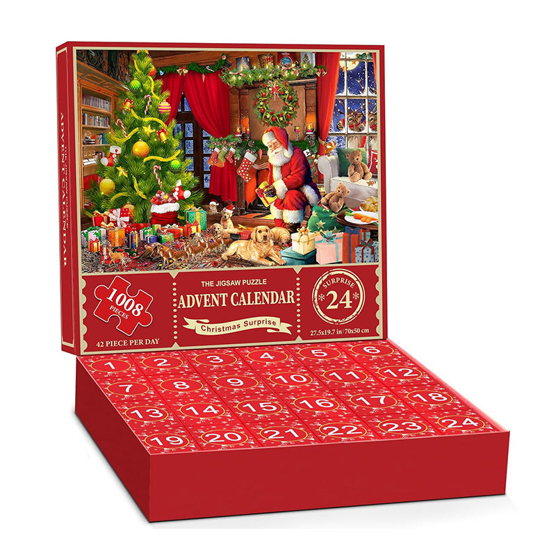 Festliches Puzzle-Countdown-Erlebnis – 1008 Teile Weihnachts-Puzzle