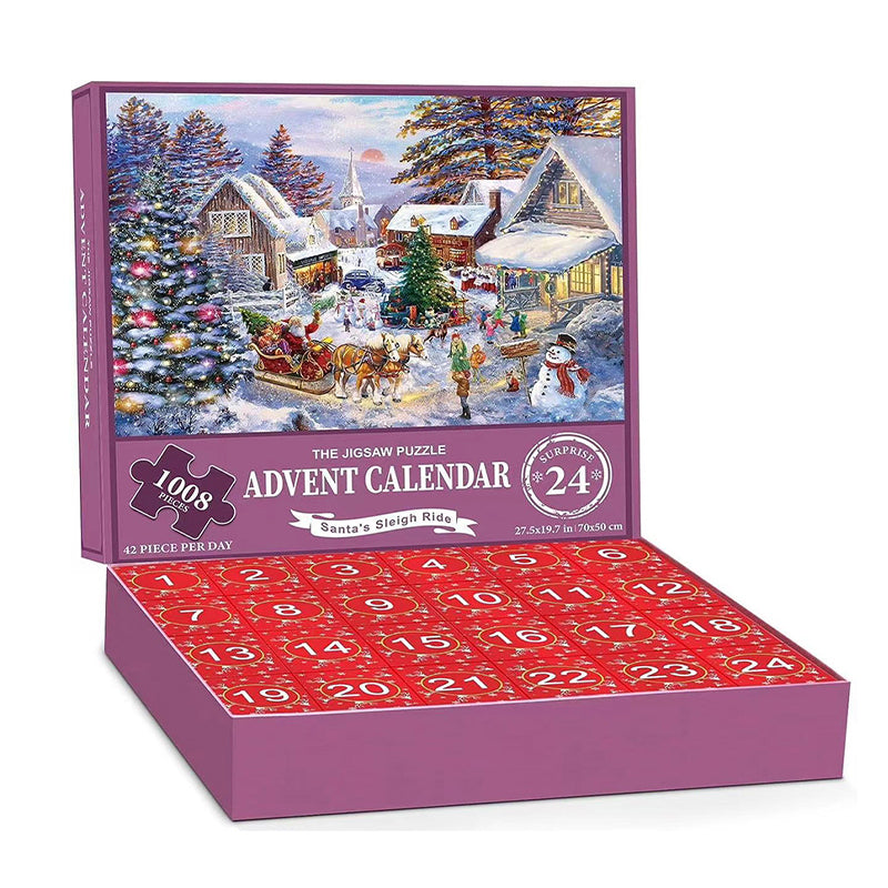 Festliches Puzzle-Countdown-Erlebnis – 1008 Teile Weihnachts-Puzzle