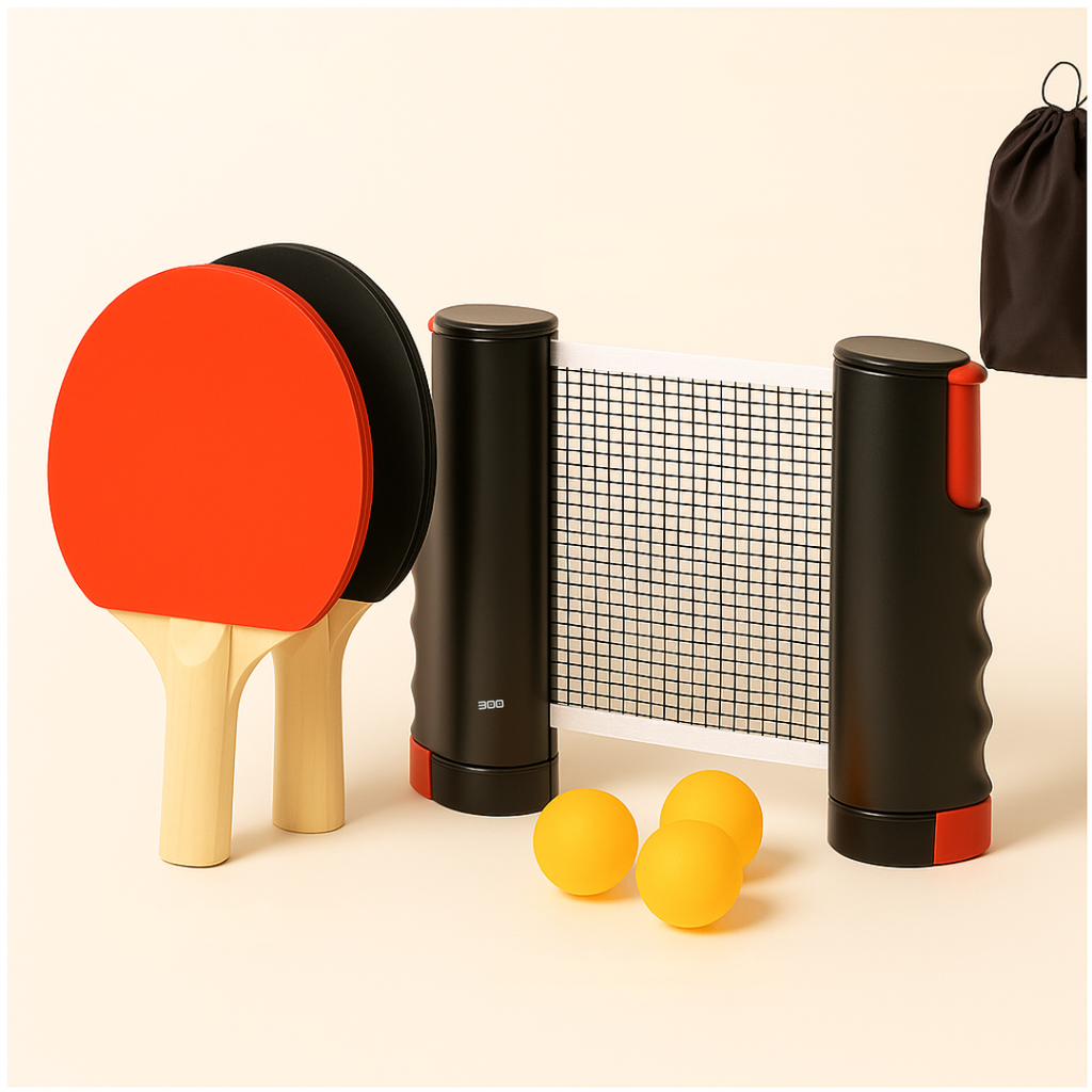 Lustiges Tischtennisset spiel, das alle von den Bildschirmen wegbringt!