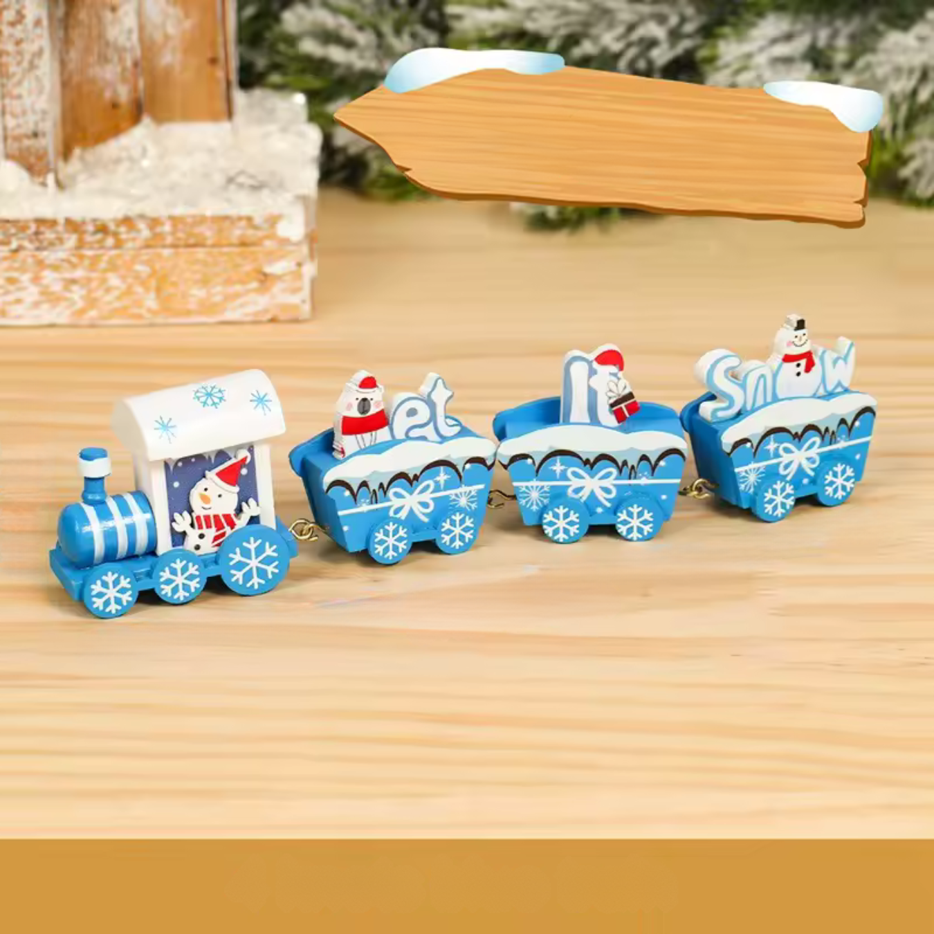 WeihnachtsExpress Deko | Festliche Miniaturzug-Dekoration für Zuhause