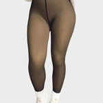 Stylish Winterwärme Strumpfhose | Fleece-gefüttert & transparenter Look