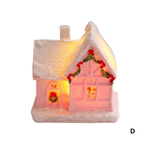 Weihnachtsdorf Rosa  | Niedliches LED-Häuschen in Rosa mit warmem Licht