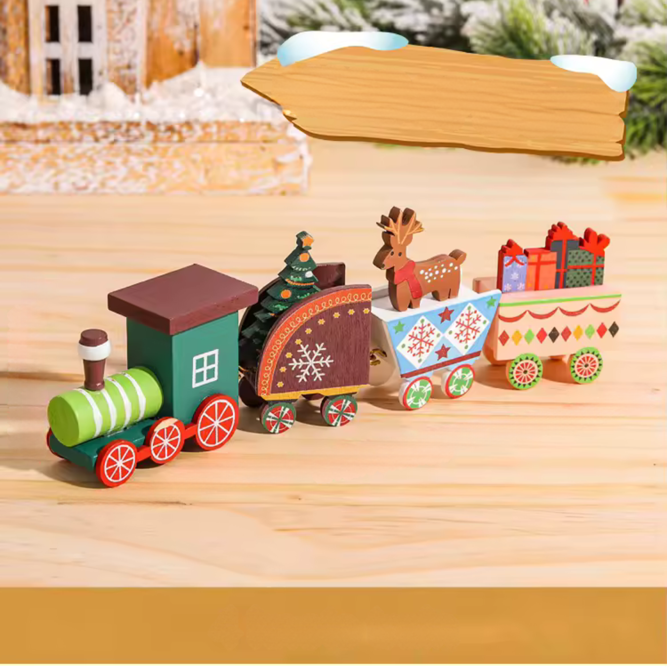 WeihnachtsExpress Deko | Festliche Miniaturzug-Dekoration für Zuhause