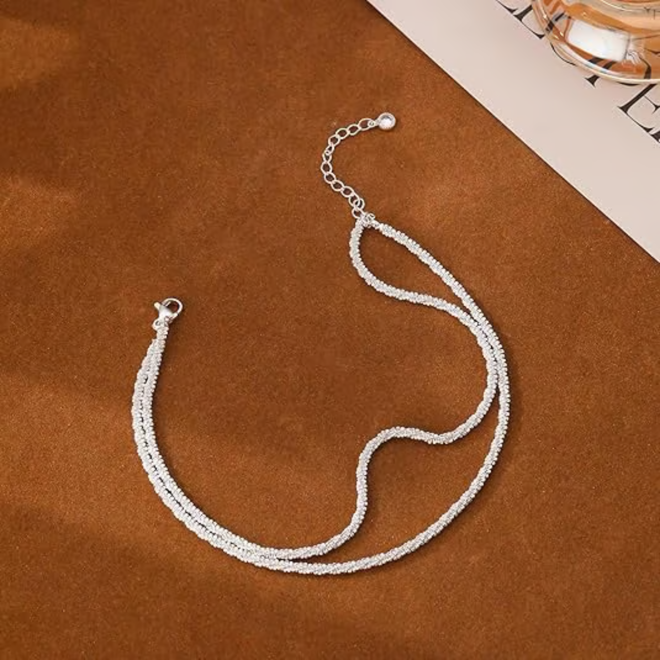 Estelle Fußkettchen silber | Verstellbar & Stilvoller Sommerschmuck für den Knöchel