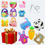 DIY Kreatives Bastelset Kinder | Nähset Tiere aus Filz nähen lernen ab 5 Jahren