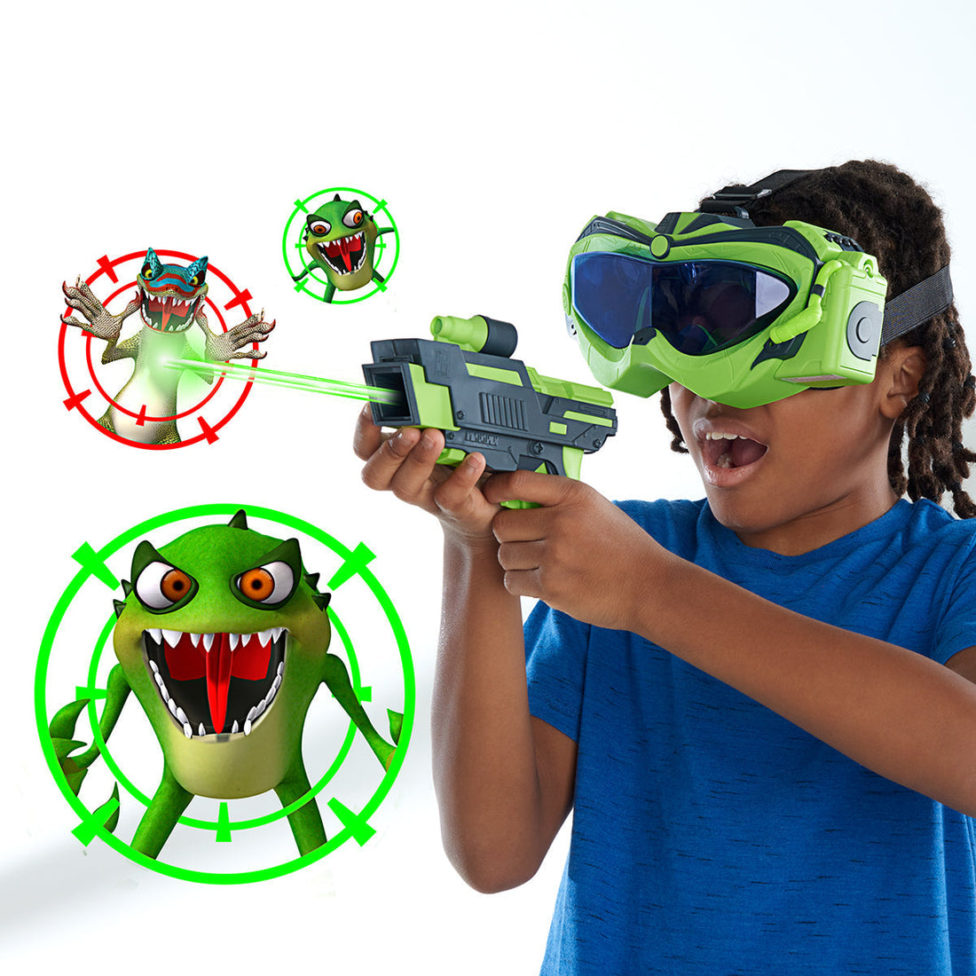 VR Spiel-Set mit Schießspiel – Mit Goggles und Spielpistole – Für Kinder