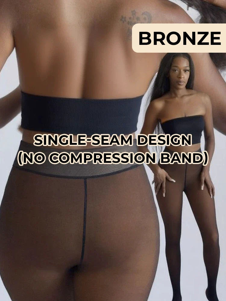 Stylish Winterwärme Strumpfhose | Fleece-gefüttert & transparenter Look