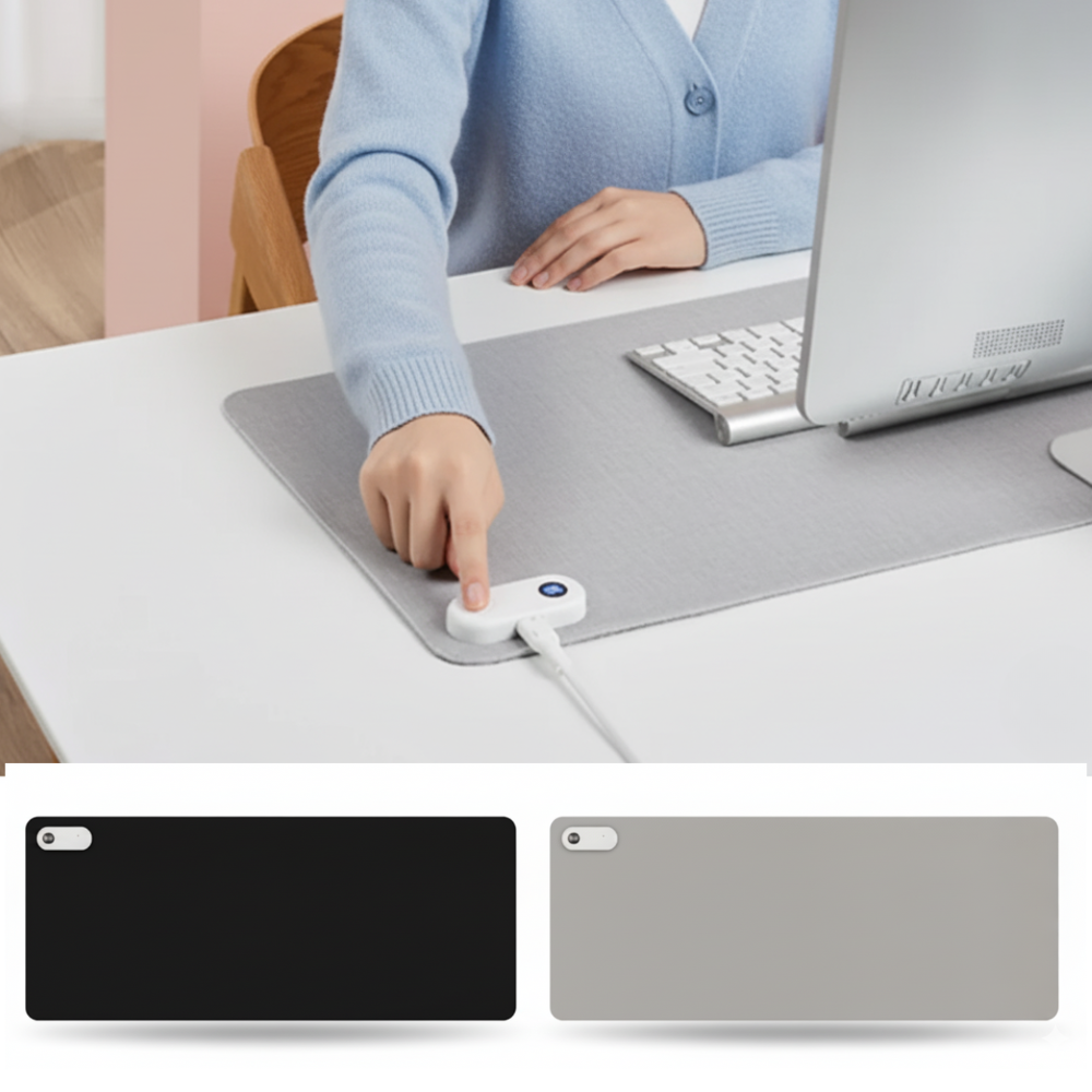 Heizbare Schreibtischunterlage – Einstellbare Temperatur – Für Büro und Homeoffice