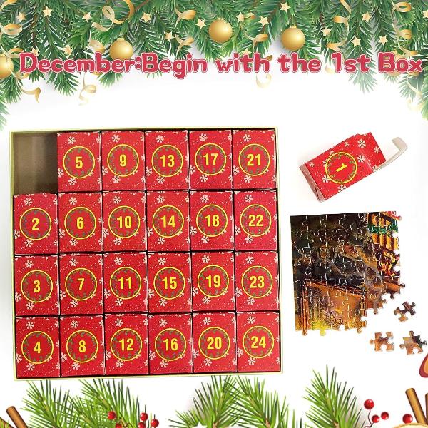 Festliches Puzzle-Countdown-Erlebnis – 1008 Teile Weihnachts-Puzzle