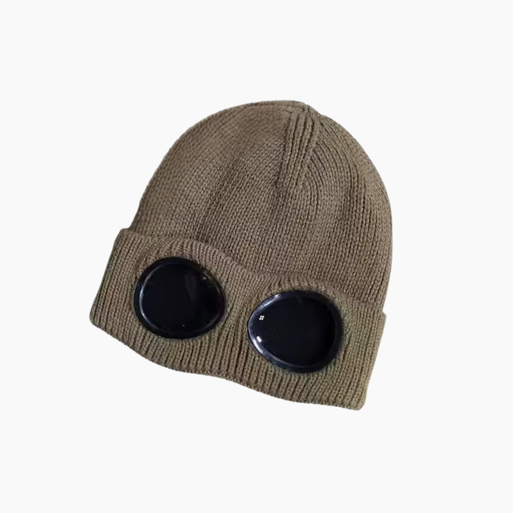 FrostGuard Wintermütze mit Brille | Winddichte Skimütze für kalte Tage