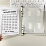 100 Umschläge Sparchallenge – Mit 6 Fächern – Verstellbar – Für persönliche Finanzplanung