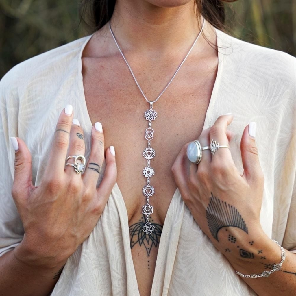 7 Chakra Kette Damen | Elegante Halskette für Energie & Balance