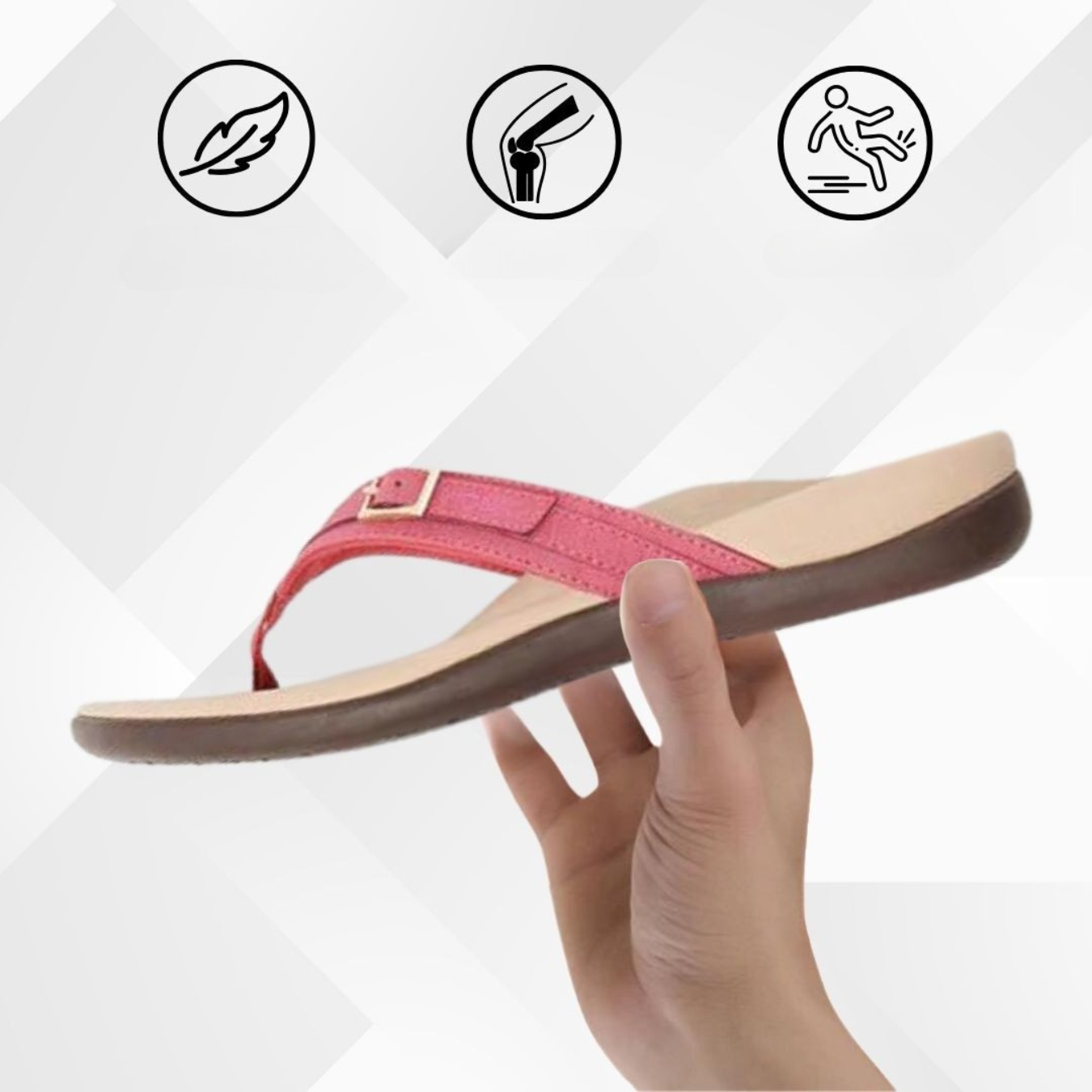 VitaWalk Komfortsandalen | Orthopädische schmerzlindernde Sandalen für Damen