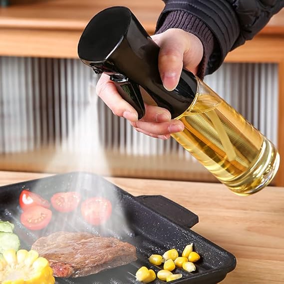 Sprühflasche für Öl – Rutschfest – Für Kochen und Grillen – Mit ergonomischem Griff