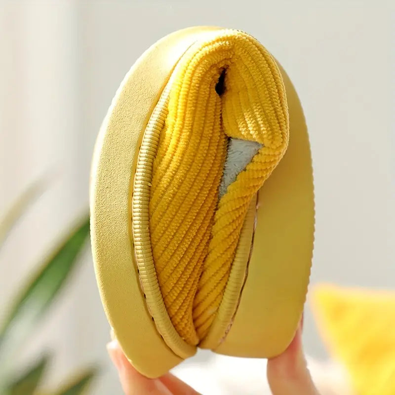 SoftTouch | Gerippte Plüsch Hausschuhe