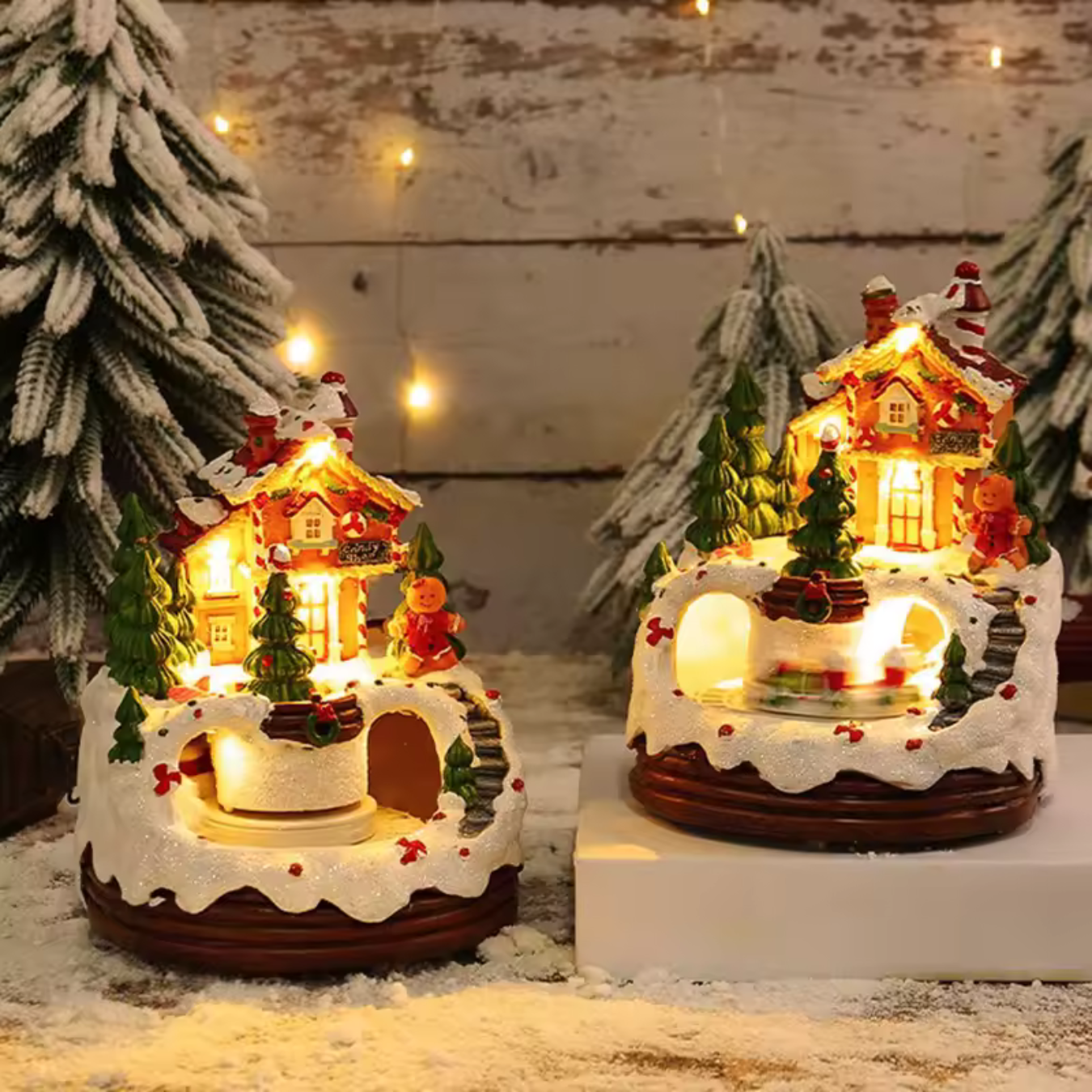 MagicVillage Weihnachtsdorf | Beleuchtetes Haus mit Musik & bewegter Eisenbahn