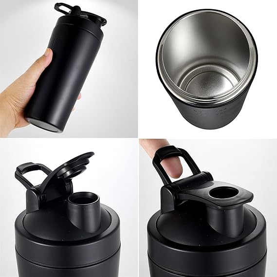 Shaker bottle – met roestvrijstalen bal – voor eiwitshakes