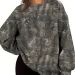 Oversized Sweatshirt – Camouflage Design – Für Freizeit und Alltag