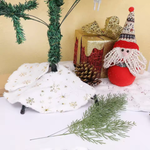 Weihnachtsbaumdecke 38cm | Weicher Kunstfell-Baumrock mit Schneeflockenmuster