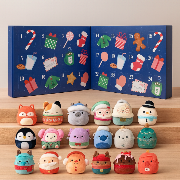 Squishmallows Weihnachtsüberraschung 2025 – Adventskalender mit 24 Mini-Plüschtieren