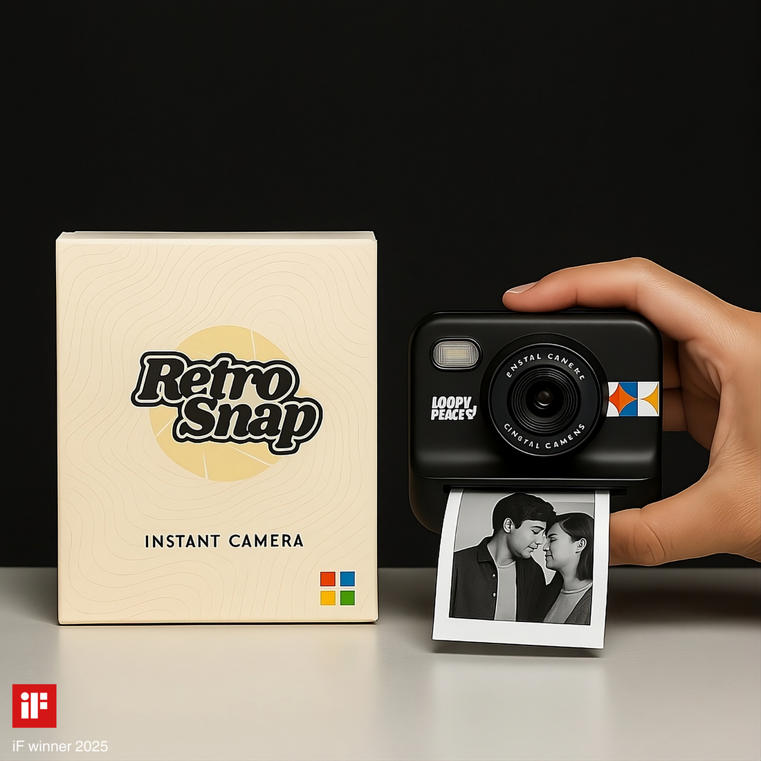 Retro Sofortbildkamera – Einfaches Fotografieren – Sofortige Fotoausgabe – Für kreative Erinnerungen