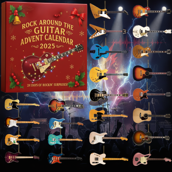 Mini-Gitarren-Collector Adventskalender 2025 – 24 Sammler-Gitarren für Musikfans