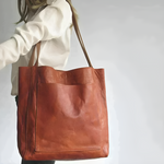 Aveline Leder-Shopper – Minimalistischer Chic trifft auf funktionales Design