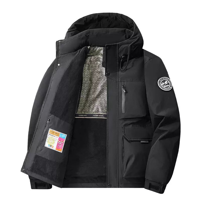 Outdoor-Winterjacke – Mit Kapuze – Wasserdicht – Für Herren