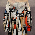 Fleecejacke Herren – Katzenmotiv – Für Freizeit und Alltag