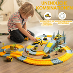Bau Set mit Fahrzeugen – Flexible Schienen für Kreativität und Spaß