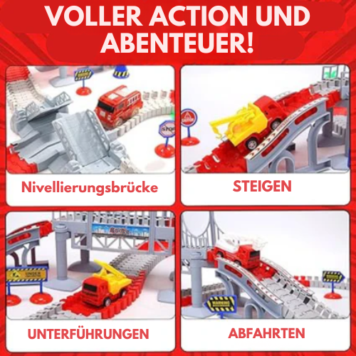 Magnetische Rennbahn – Bunt und Flexibel – Fördert Kreativität – Für Kinder