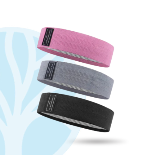 Resistance Bands Set – For inner leg and glute training – With 3 resistance levels