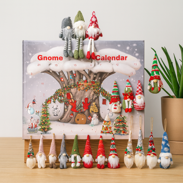 Zauberwald-Gnom Adventsbox – 24 Tage Plüsch-Gnome zur Weihnachtszeit
