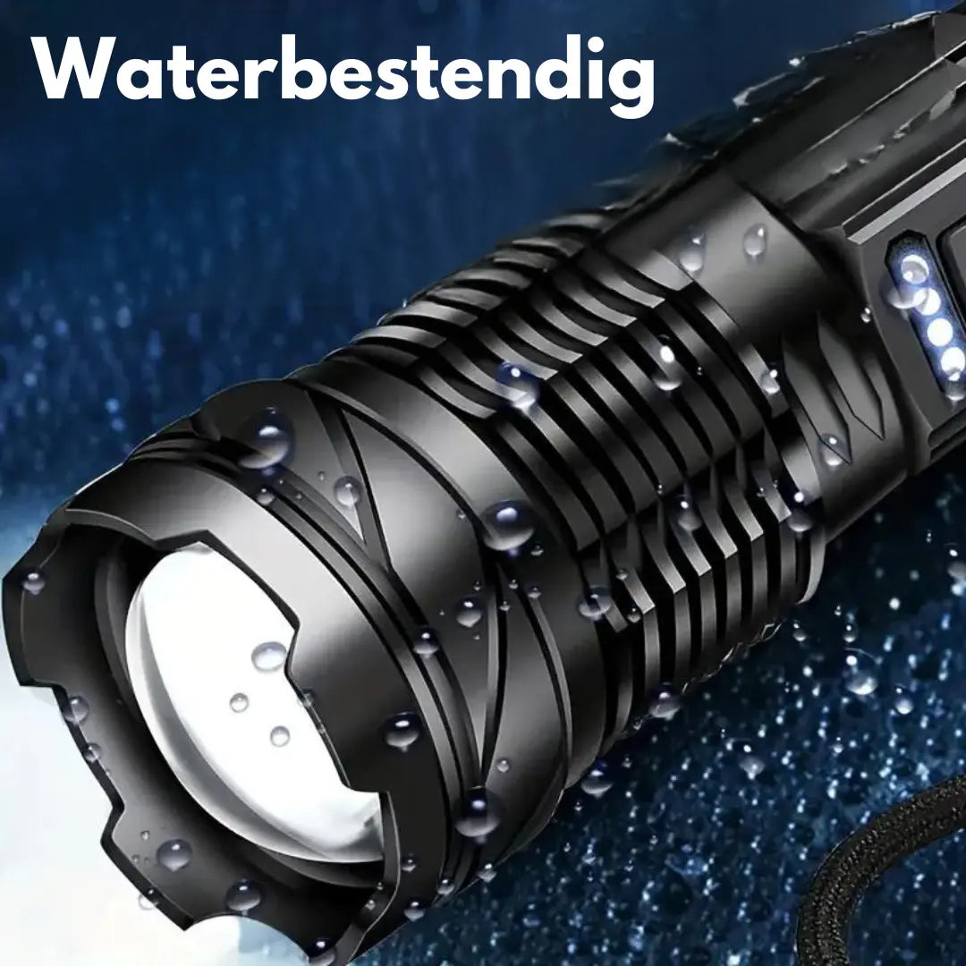 Militärische Taschenlampe – 5000 Lumen – Wiederaufladbar – Für Outdoor-Aktivitäten