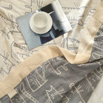 Katzenmuster Bettdecke – weich – atmungsaktiv – für Haustierliebhaber