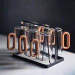 Glasbecher – Einzigartiger Holzgriff – Für Kaffee und Tee