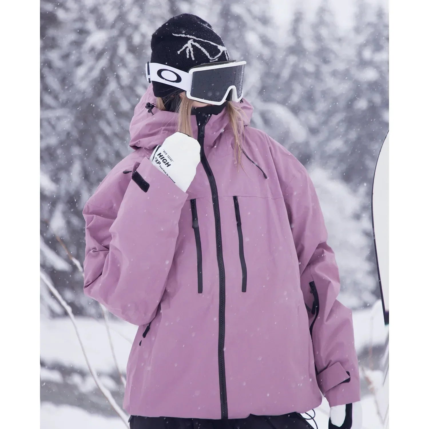Winterjacke – Wasserdicht – Verstellbare Kapuze – Zum Skifahren und Snowboarden