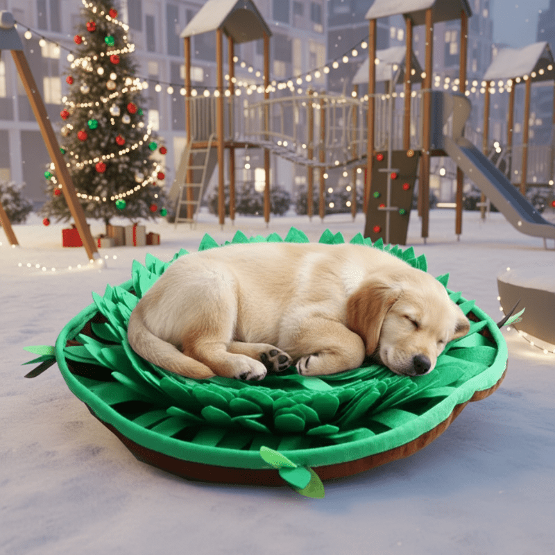 Snufflematte für Hunde – Fördert die geistige Aktivität – Mit Blumenmuster