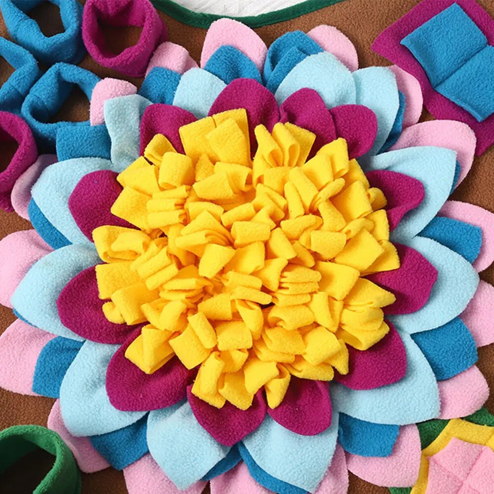 Snufflematte für Hunde – Fördert die geistige Aktivität – Mit Blumenmuster