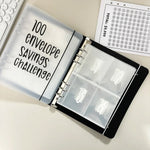 100 Umschläge Sparchallenge – Mit 6 Fächern – Verstellbar – Für persönliche Finanzplanung