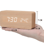 Wecker – Holzoptik – Temperaturanzeige – Für Schlafzimmer