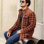 Flanelljacke mit Fleece – Mit Knöpfen – Für Herren – Ideal für kaltes Wetter