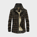 Flanelljacke mit Fleece – Mit Knöpfen – Für Herren – Ideal für kaltes Wetter