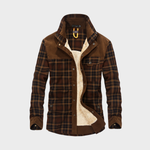 Flanelljacke mit Fleece – Mit Knöpfen – Für Herren – Ideal für kaltes Wetter