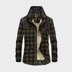 Flanelljacke mit Fleece – Mit Knöpfen – Für Herren – Ideal für kaltes Wetter