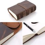 Leder-Tagebuch – Mit Band – Handgefertigt – Für Notizen und Tagebucheinträge