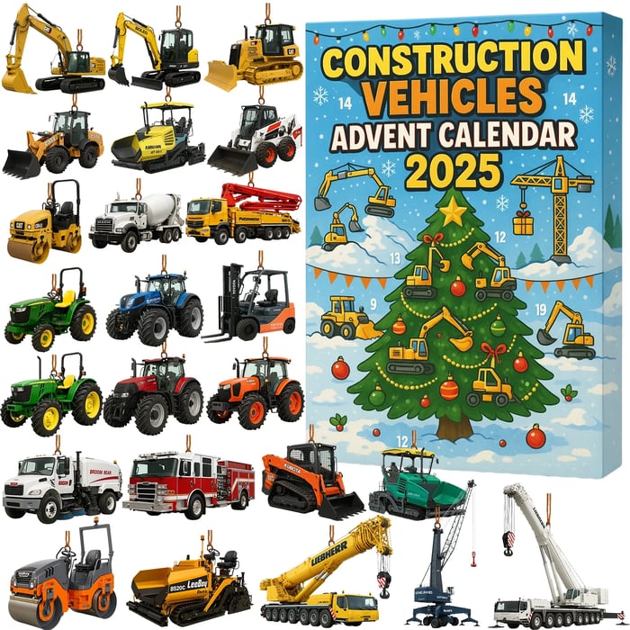 Baumeister-Countdown Adventskalender – 24 Tage Mini-Baumaschinen für Kinder
