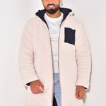 Komfort Fleece-Teddyjacke Herren – Kapuze & Thermo-Wärme