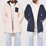 Komfort Fleece-Teddyjacke Herren – Kapuze & Thermo-Wärme