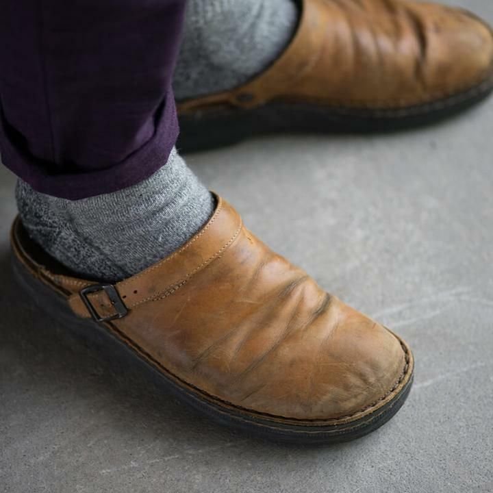 BirchClog | OrthoPantoffeln für Herren aus Lederstoff